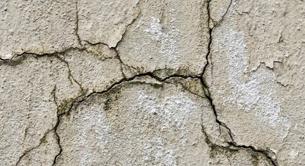 Parede rachada / ひび割れた外壁